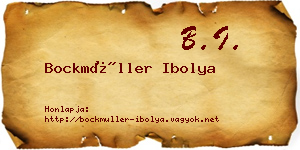 Bockmüller Ibolya névjegykártya